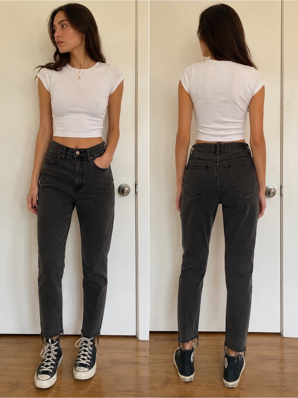 PacSun Women’s Straight Leg Jeans in Washed Black